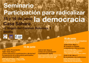 Programa Seminario Participación para radicalizar la democracia